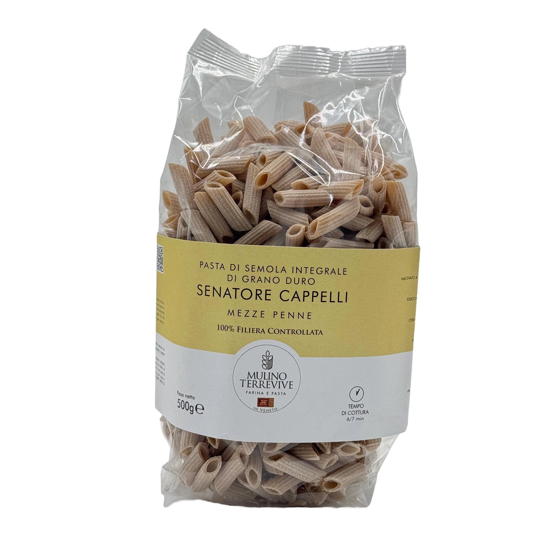 Specialità Integrale Senatore Cappelli Mezze Penne 500g - Mulino Terrevive - vaigustando