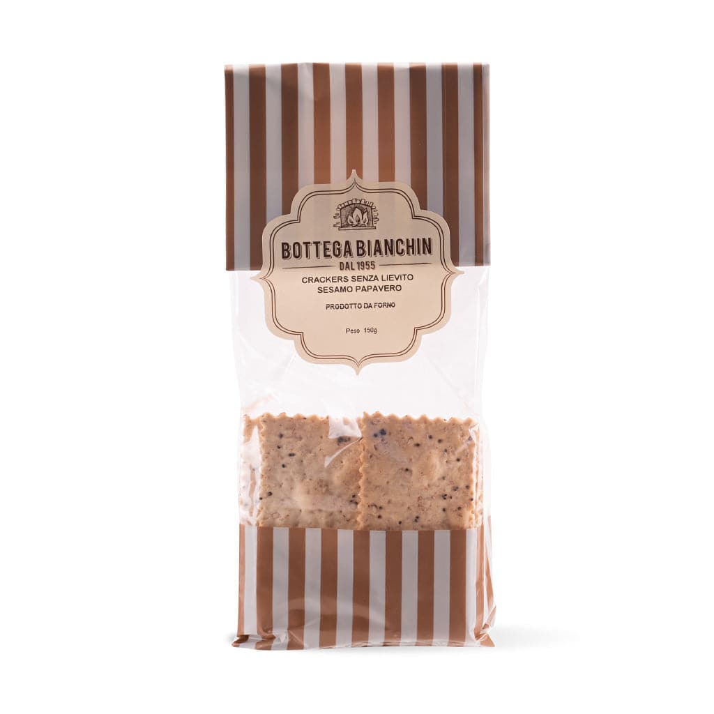 Crackers senza lievito con semi di Sesamo e Papavero 150g - Bottega Bianchin - vaigustando