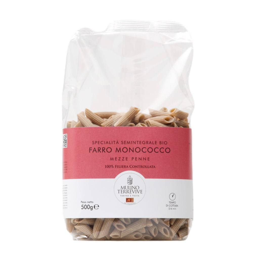 Specialità Semintegrale Farro Monococco Mezze Penne 500g - Mulino Terrevive - vaigustando