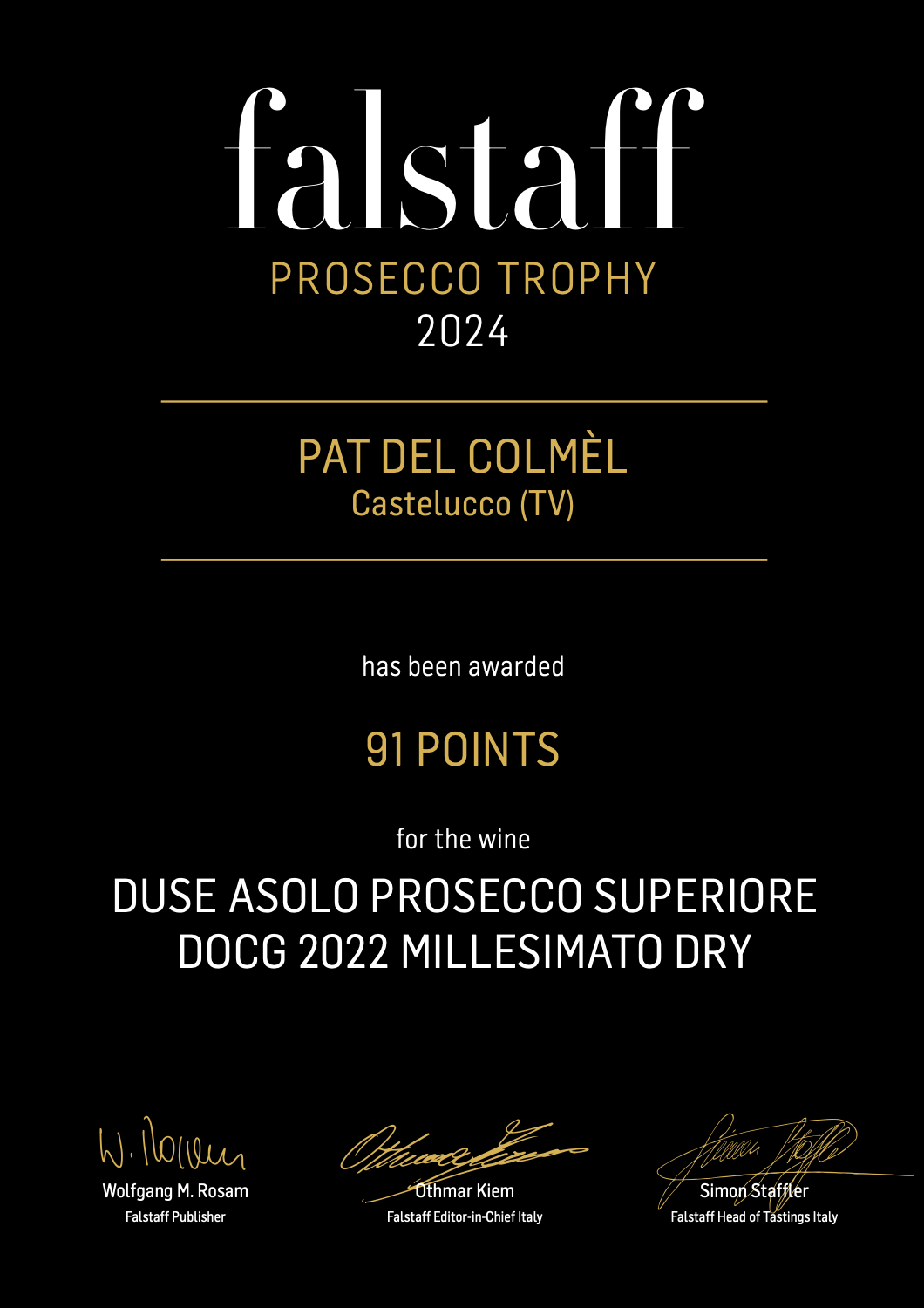Asolo Prosecco Superiore DOCG Duse Millesimato Dry  -  Pat del Colmel - vaigustando