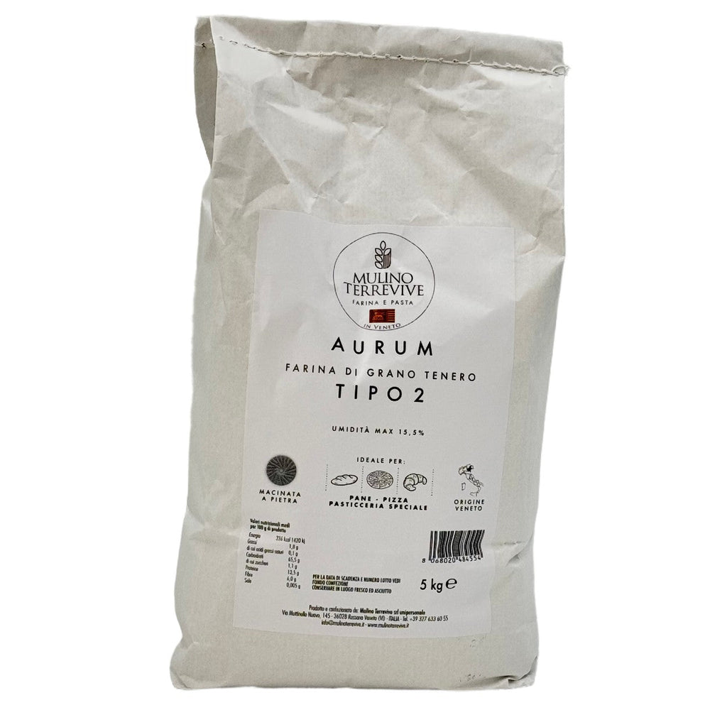 Aurum Farina di Grano tenero tipo 2  -  Mulino Terrevive - vaigustando