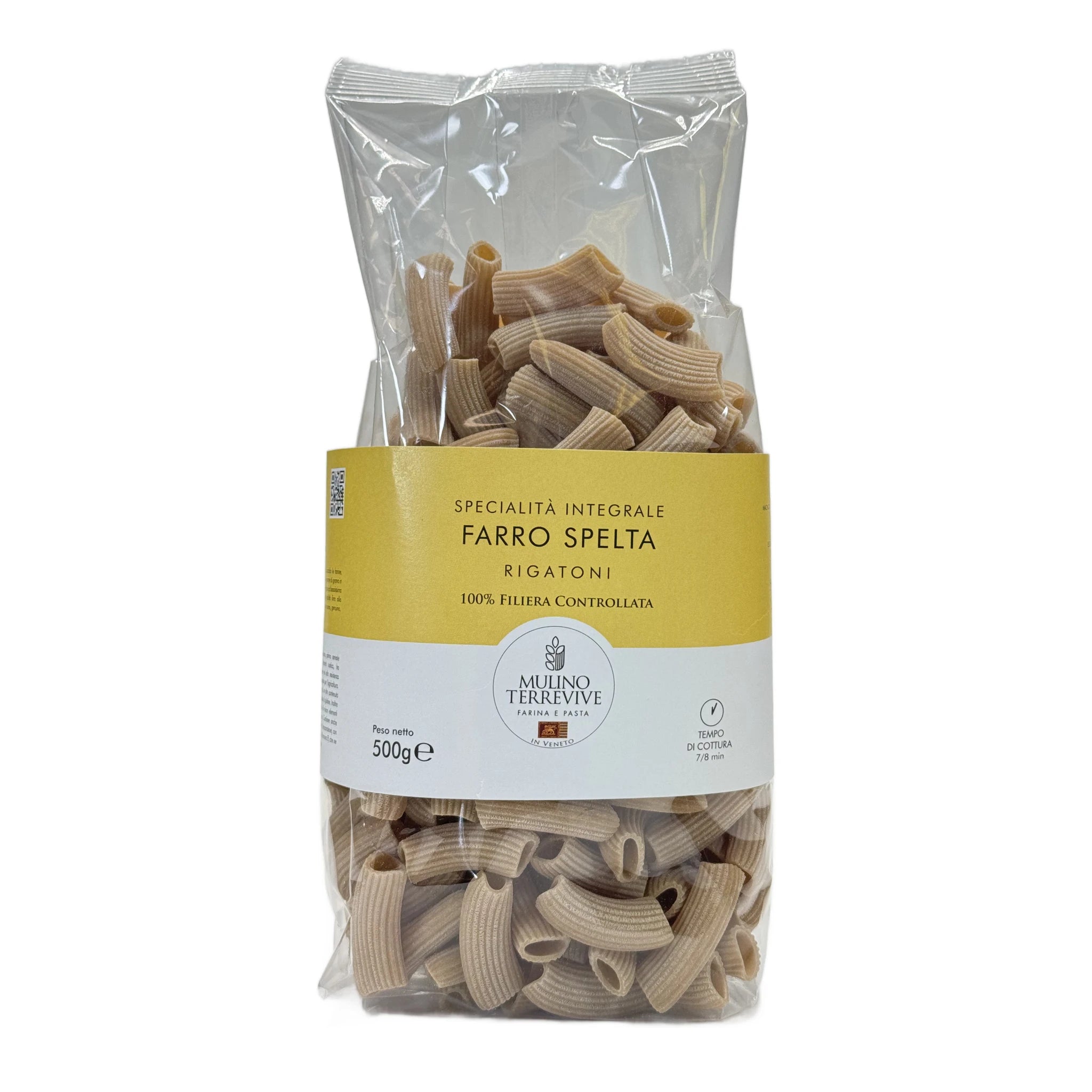 Specialità Integrale Farro Spelta Rigatoni 500g  -  Mulino Terrevive - vaigustando