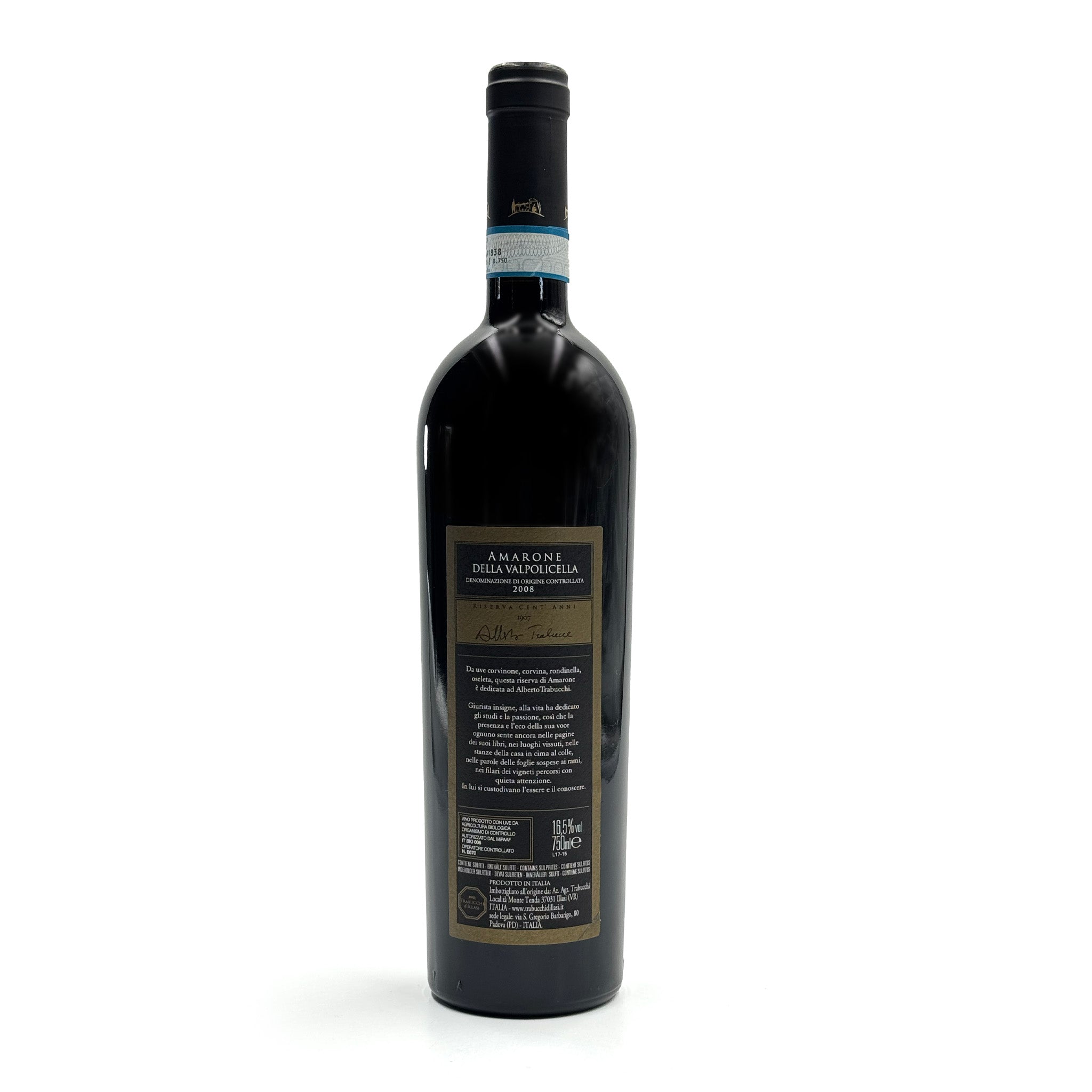 Amarone della Valpolicella D.O.C. Riserva Cent'anni  -  Tenuta Trabucchi - vaigustando